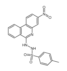 4-methyl-N'-(3-nitrophenanthridin-6-yl)benzenesulfonohydrazide结构式