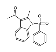 1-[1-(benzenesulfonyl)-2-methylindol-3-yl]ethanone结构式
