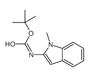 1-甲基-1H-吲哚-2-氨基甲酸叔丁酯结构式