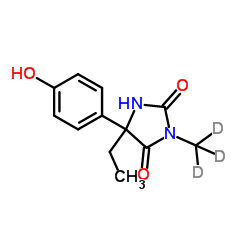 (+/-)-4-Hydroxy Mephenytoin-d3 Structure