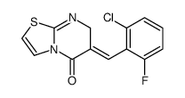 (E)-6-(2-氯-6-氟亚苄基)-6,7-二氢-5H-噻唑并[3,2-a]嘧啶-5-酮结构式