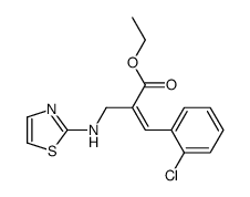 (E)-乙基 3-(2-氯苯基)-2-((噻唑-2-基氨基)甲基)丙烯酸酯结构式