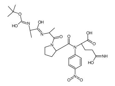 tert-butoxycarbonyl-alanyl-alanyl-prolyl-glutamyl-4-nitroanilide Structure