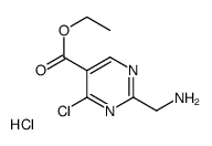 ethyl 2-(aminomethyl)-4-chloropyrimidine-5-carboxylate,hydrochloride结构式