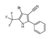4-bromo-2-phenyl-5-(trifluoromethyl)-1H-pyrrole-3-carbonitrile Structure