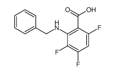 3,4,6-trifluoro-2-[(phenylmethyl)amino]benzoic acid Structure