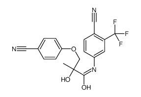 (2R)-3-(4-氰基苯氧基)-N-[4-氰基-3-(三氟甲基)苯基]-2-羟基-2-甲基丙酰胺结构式