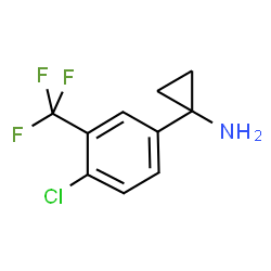 1-(4-chloro-3-(trifluoromethyl)phenyl)cyclopropane-1-amine hydrochloride Structure