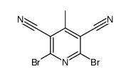 2,6-dibromo-4-methylpyridine-3,5-dicarbonitrile Structure