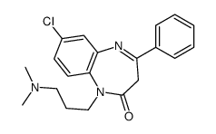 7-chloro-1-[3-(dimethylamino)propyl]-4-phenyl-3H-1,5-benzodiazepin-2-one结构式