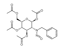 (2S,3R,4R,5S,6R)-6-(acetoxymethyl)-3-(benzyl(nitroso)amino)tetrahydro-2H-pyran-2,4,5-triyl triacetate Structure