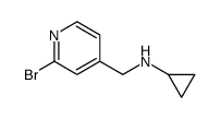 (2-溴-吡啶-4-甲基)-环丙基-胺结构式