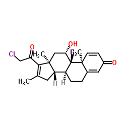 (11β)-21-Chloro-9-fluoro-11-hydroxy-16-methylpregna-1,4,16-triene-3,20-dione Structure
