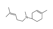 (1R)-N,4-dimethyl-N-(4-methylpent-3-enyl)cyclohex-3-en-1-amine结构式