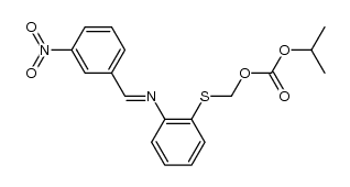 [(2-(3-nitrophenyl)methylenamino)phenyl]thiomethyl isopropyl carbonate Structure