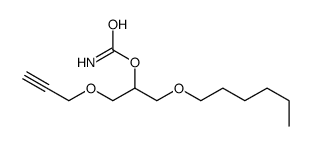 1-(Hexyloxy)-3-(2-propynyloxy)-2-propanol carbamate structure