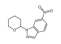 6-NITRO-1-(TETRAHYDRO-2H-PYRAN-2-YL)-1H-INDAZOLE结构式