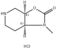 (3AR,7AS)-1-甲基六氢噁唑并[5,4-C]吡啶-2(1H)-酮盐酸盐结构式