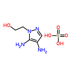4,5-二氨基-1-(2-羟乙基)吡唑硫酸盐结构式