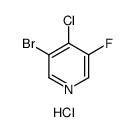 3-bromo-4-chloro-5-fluoropyridine hydrochloride Structure