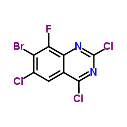7-溴-2,4,6-三氯-8-氟喹唑啉结构式