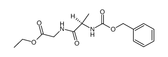 ethyl N-(benzyloxycarbonyl)-D-alanylglycinate结构式