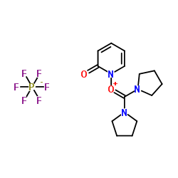 O-(1,2-二氢-2-氧代-1-吡啶基)-N,N,N',N'-双(四亚甲基)脲六氟磷酸盐结构式