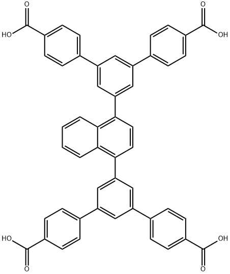 [1,1':3',1''-Terphenyl]-4,4''-dicarboxylic acid, 5',5''''-(1,4-naphthalenediyl)bis结构式