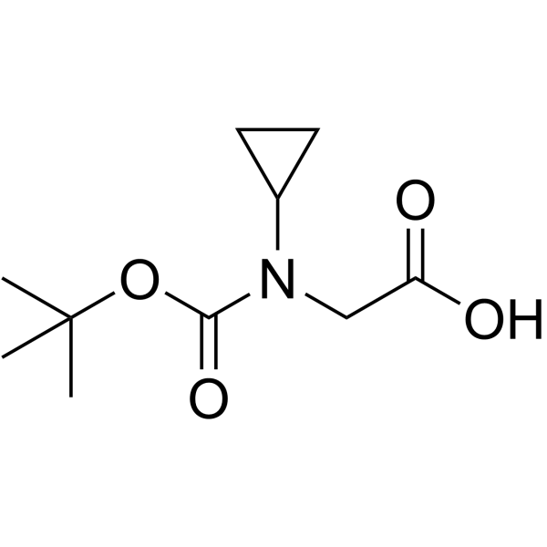 N-(tert-Butoxycarbonyl)-N-cyclopropylglycine Structure
