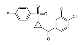 (3,4-dichlorophenyl)-[2-(4-fluorophenyl)sulfonylcyclopropyl]methanone Structure
