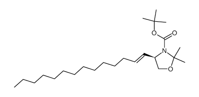 tert-butyl (R)-2,2-dimethyl-4-(tetradec-1-en-1-yl)oxazolidine-3-carboxylate Structure