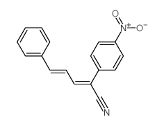 Benzeneacetonitrile,4-nitro-a-(3-phenyl-2-propen-1-ylidene)- Structure