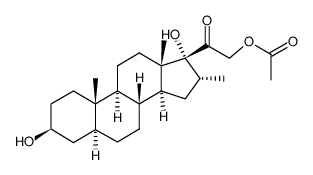 16α-Methyl-5α-pregnane-3β,17α,21-triol-20-one 21-acetate结构式
