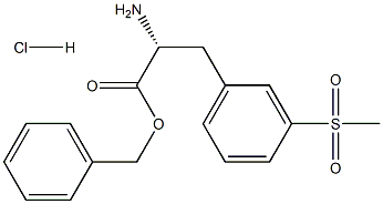 (R)-2-氨基-3-(3-(甲基磺酰基)苯基)丙酸苄酯盐酸盐结构式
