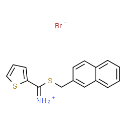 Naphthalen-2-ylmethyl thiophene-2-carbimidothioate hydrobromide Structure