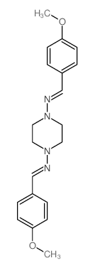 1-(4-methoxyphenyl)-N-[4-[(4-methoxyphenyl)methylideneamino]piperazin-1-yl]methanimine Structure
