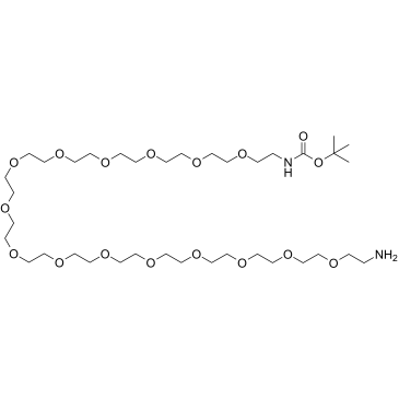 T-Boc-n-amido-peg15-amine Structure