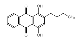9,10-Anthracenedione,2-butyl-1,4-dihydroxy-结构式