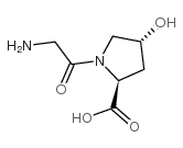 (4R)-甘氨酰-4-羟基-L-脯氨酸结构式