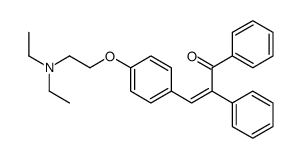 (E)-3-[4-[2-(diethylamino)ethoxy]phenyl]-1,2-diphenylprop-2-en-1-one结构式
