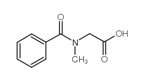 2-(N-甲基苯甲酰胺基)乙酸结构式