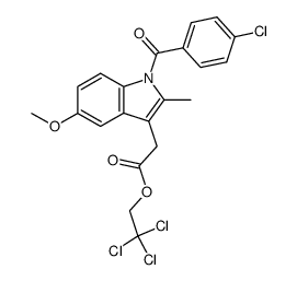 [1-(4-Chloro-benzoyl)-5-methoxy-2-methyl-1H-indol-3-yl]-acetic acid 2,2,2-trichloro-ethyl ester Structure