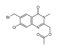 (6-(bromomethyl)-7-chloro-3-Methyl-4-oxo-3,4-dihydroquinazolin-2-yl)Methyl acetate Structure