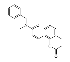 2-[(Z)-2-(benzylmethylcarbamoyl)vinyl]-6-methylphenyl acetate结构式