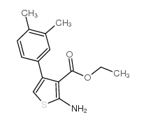 2-氨基-4-(3,4-二甲基苯基)-噻吩-3-羧酸乙酯结构式