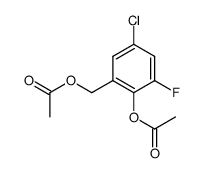 2-acetoxy-1-acetoxymethyl-5-chloro-3-fluoro-benzene结构式