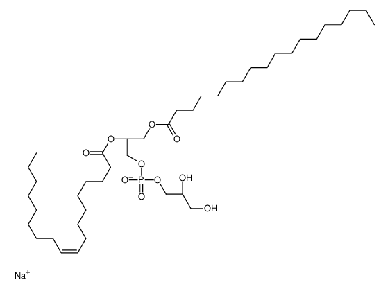 1-硬脂酰基-2-油酰基-sn-甘油-3-磷酸-(1'-rac-甘油)(钠盐)结构式