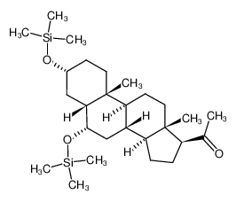 3α,6α-Bis(trimethylsiloxy)-5β-pregnan-20-one结构式
