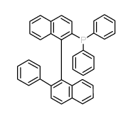 R-(+)-1,1'-联萘-2'-苯基-2-二苯膦结构式