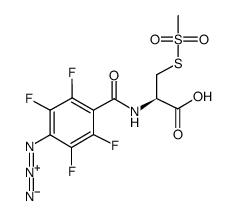 (2R)-2-[(4-azido-2,3,5,6-tetrafluorobenzoyl)amino]-3-methylsulfonylsulfanylpropanoic acid Structure